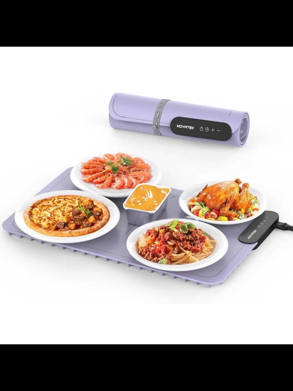 Lavender Electric Buffet Warmer Mat - Portable Food Heating Pad